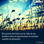 Frase de Emprendimiento de B. Disraeli